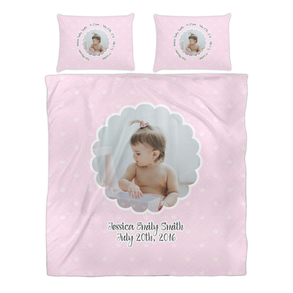 Baby Girl Photo Duvet cover Set - Queen - Alt Approval