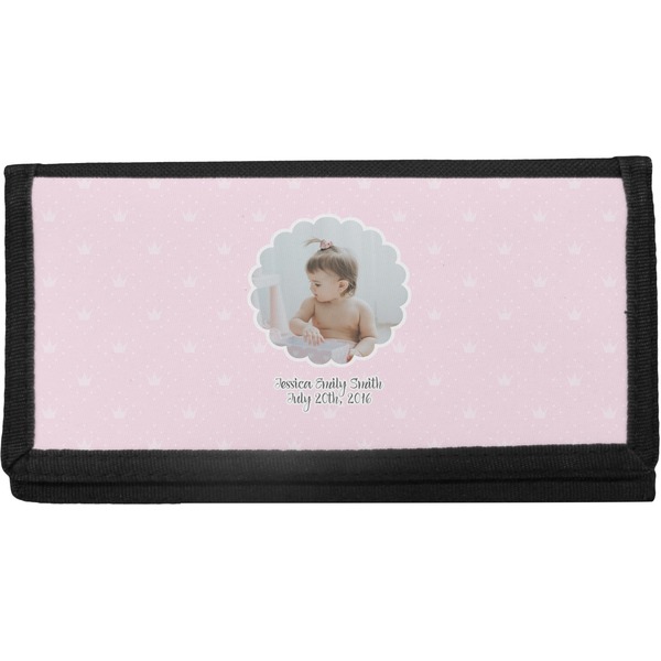 Custom Baby Girl Photo Canvas Checkbook Cover (Personalized)
