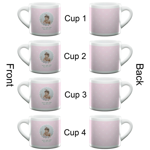 Baby Girl Photo Espresso Cup - 6oz (Double Shot Set of 4) APPROVAL