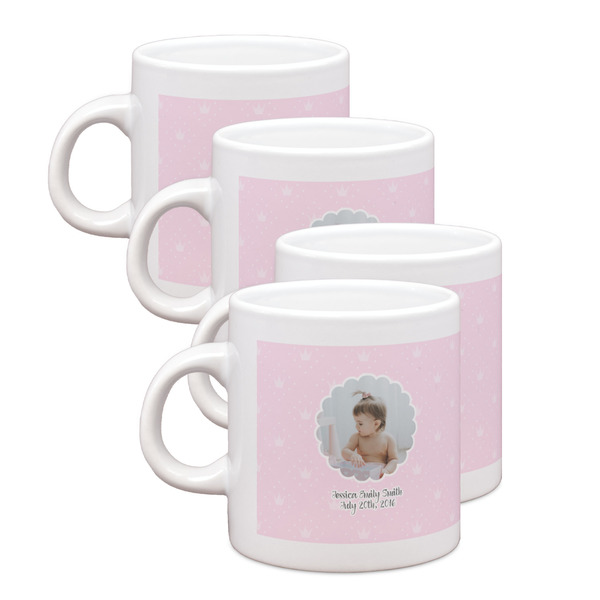 Custom Baby Girl Photo Single Shot Espresso Cups - Set of 4