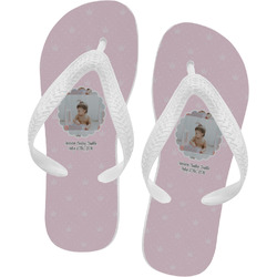 Baby Girl Photo Flip Flops - Large (Personalized)