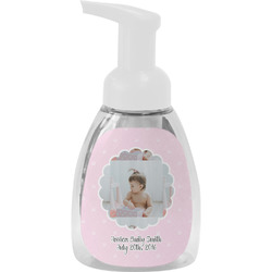 Baby Girl Photo Foam Soap Bottle - White