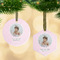 Baby Girl Photo Frosted Glass Ornament - MAIN PARENT