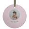 Baby Girl Photo Frosted Glass Ornament - Round