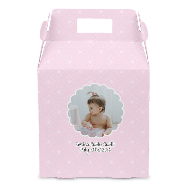 Baby Girl Photo Gable Favor Box - Front