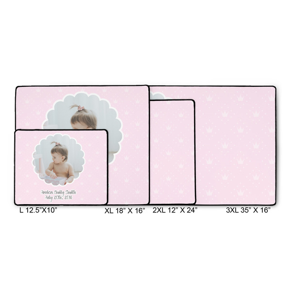 Baby Girl Photo Gaming Mats - SIZE CHART