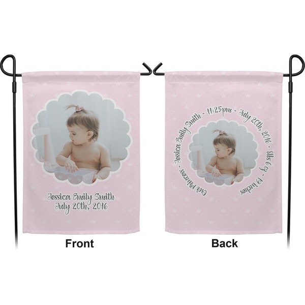 Baby Girl Photo Garden Flag - Double Sided Front and Back