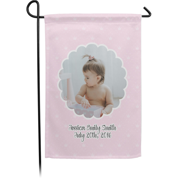 Custom Baby Girl Photo Small Garden Flag - Single Sided
