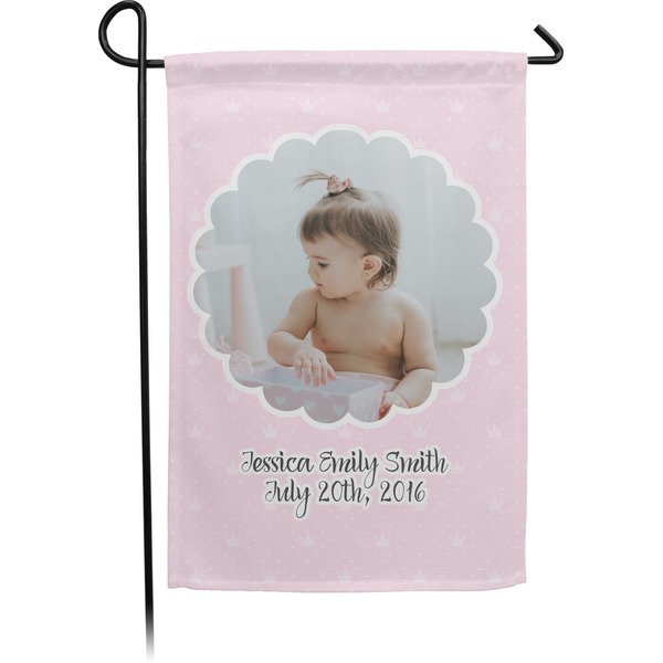 Custom Baby Girl Photo Small Garden Flag - Double Sided