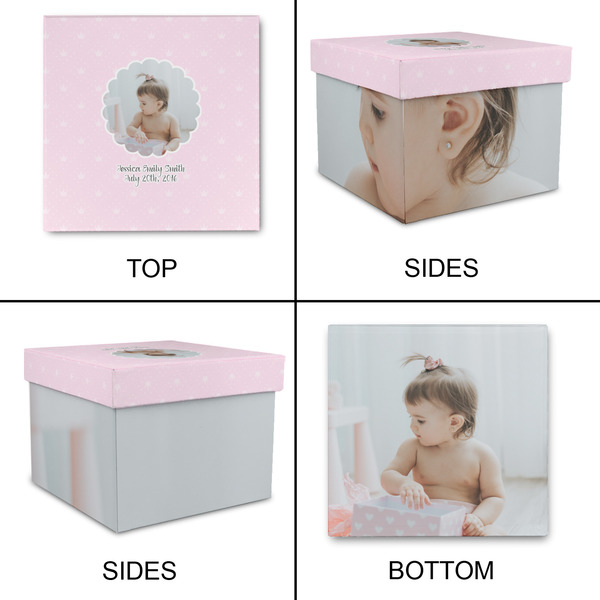 Baby Girl Photo Gift Boxes with Lid - Canvas Wrapped - Large - Approval
