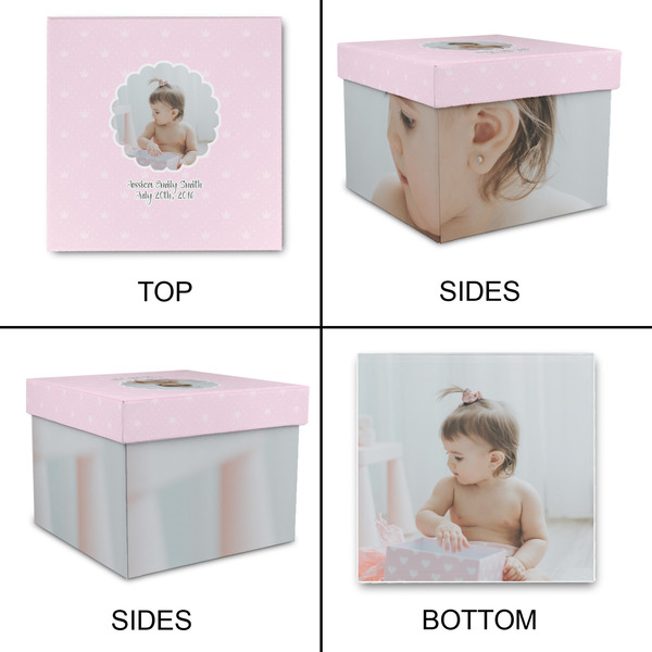 Baby Girl Photo Gift Boxes with Lid - Canvas Wrapped - Medium - Approval