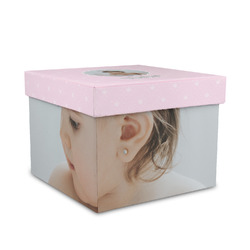 Baby Girl Photo Gift Box with Lid - Canvas Wrapped - Medium