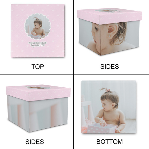 Baby Girl Photo Gift Boxes with Lid - Canvas Wrapped - Small - Approval