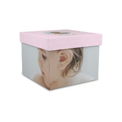 Baby Girl Photo Gift Box with Lid - Canvas Wrapped - Small
