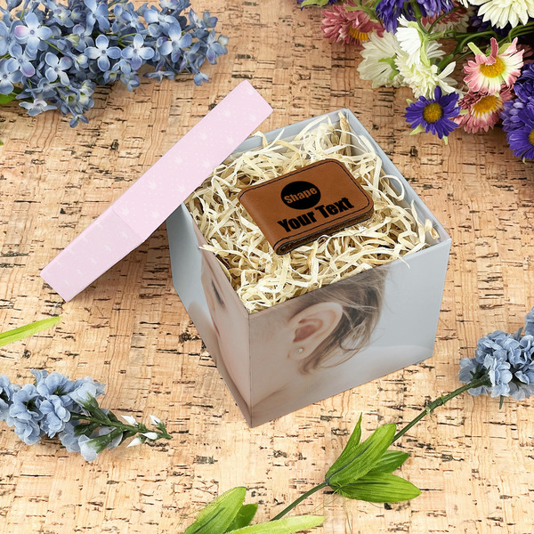 Baby Girl Photo Gift Boxes with Lid - Canvas Wrapped - Small - In Context