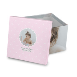 Baby Girl Photo Gift Box with Lid - Canvas Wrapped