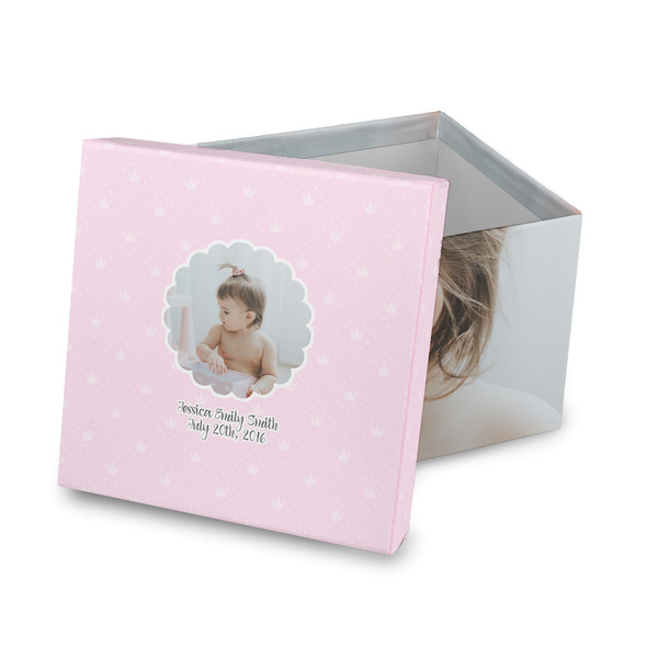 Custom Baby Girl Photo Gift Box with Lid - Canvas Wrapped