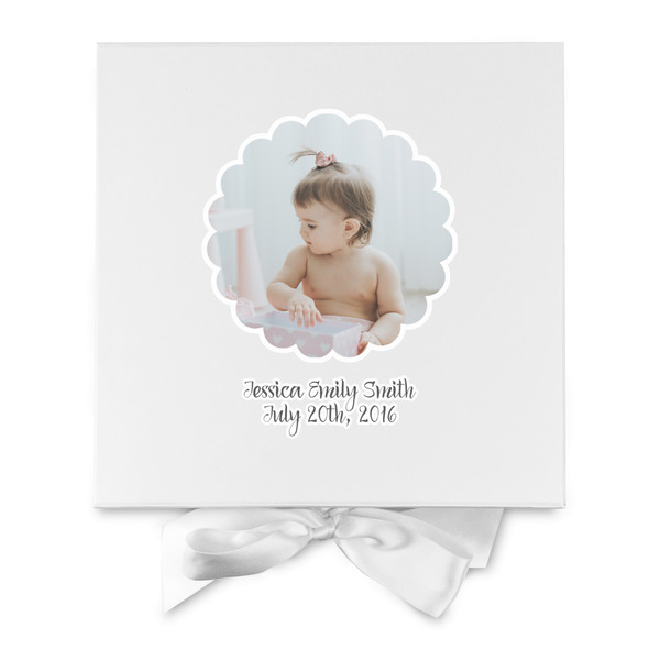 Baby Girl Photo Gift Boxes with Magnetic Lid - White - Approval