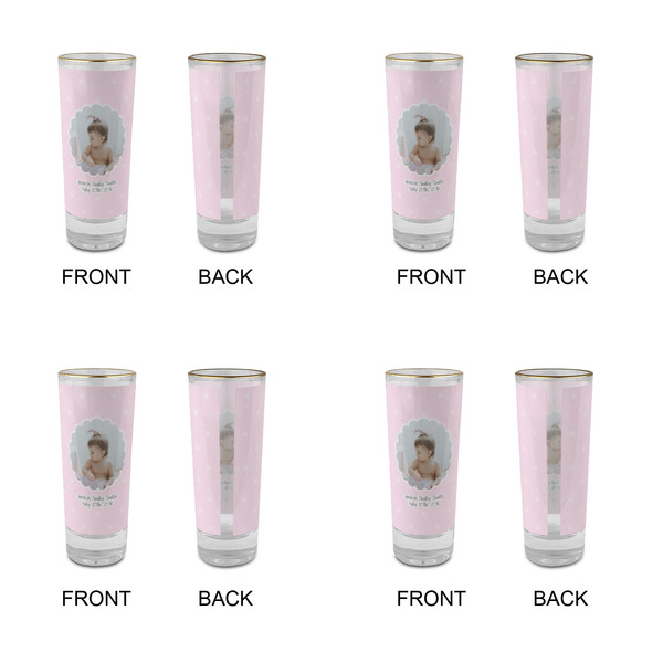 Baby Girl Photo Glass Shot Glass - 2 oz - Set of 4 - APPROVAL