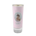 Baby Girl Photo 2 oz Shot Glass -  Glass with Gold Rim - Set of 4