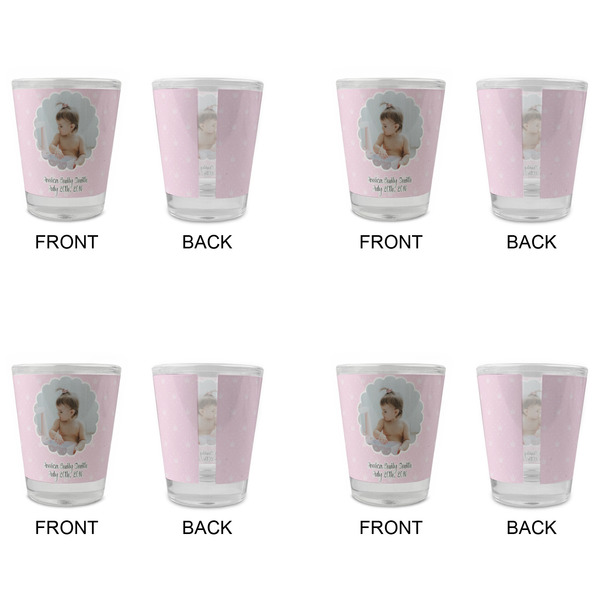 Baby Girl Photo Glass Shot Glass - Standard - Set of 4 - APPROVAL
