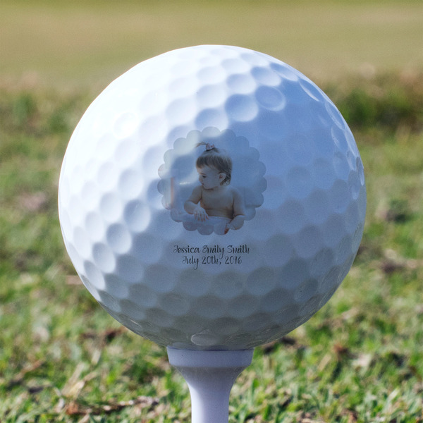 Baby Girl Photo Golf Ball - Branded - Tee