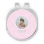Baby Girl Photo Golf Ball Marker - Hat Clip - Silver