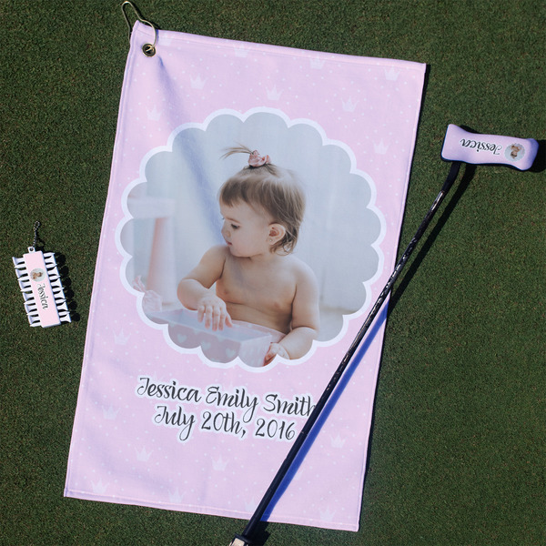 Custom Baby Girl Photo Golf Towel Gift Set