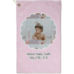 Baby Girl Photo Golf Towel - Poly-Cotton Blend - Small