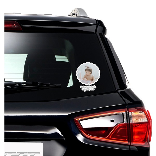 Baby Girl Photo Graphic Car Decal (On Car Window)