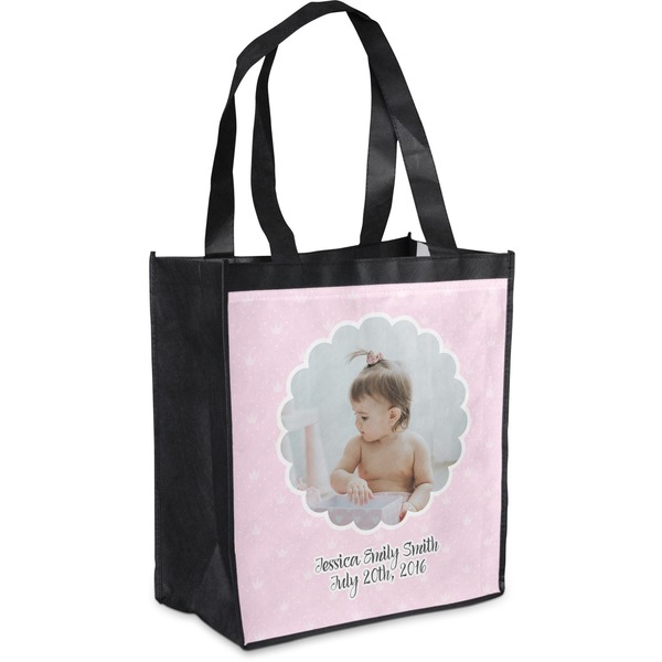 Custom Baby Girl Photo Grocery Bag (Personalized)