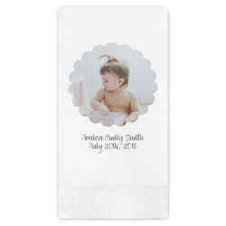 Baby Girl Photo Guest Napkins - Full Color - Embossed Edge
