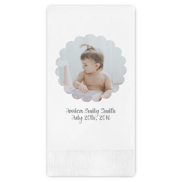 Custom Baby Girl Photo Guest Towels - Full Color