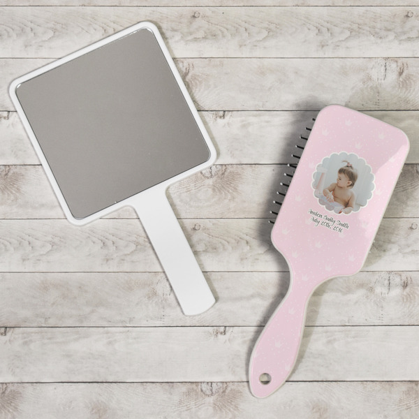Baby Girl Photo Hair Brush - In Context