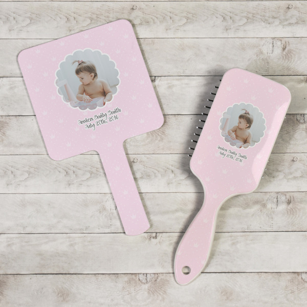 Baby Girl Photo Hand Mirrors - In Context