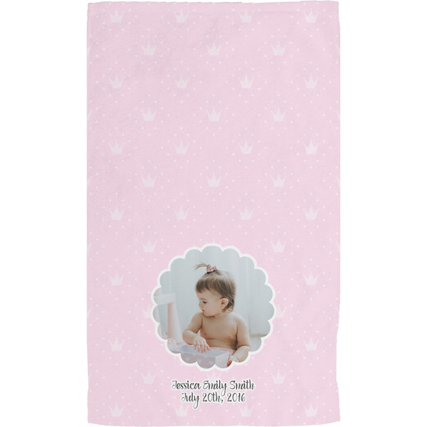 Baby Girl Photo Hand Towel (Personalized) Full