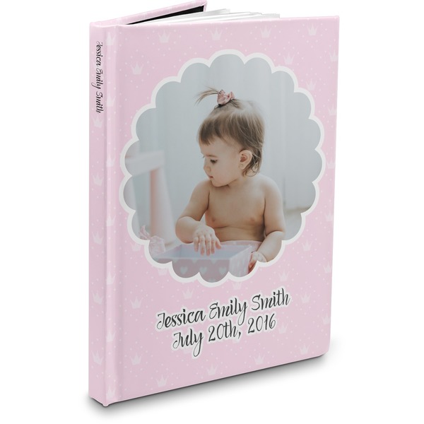 Custom Baby Girl Photo Hardbound Journal - 5.75" x 8" (Personalized)