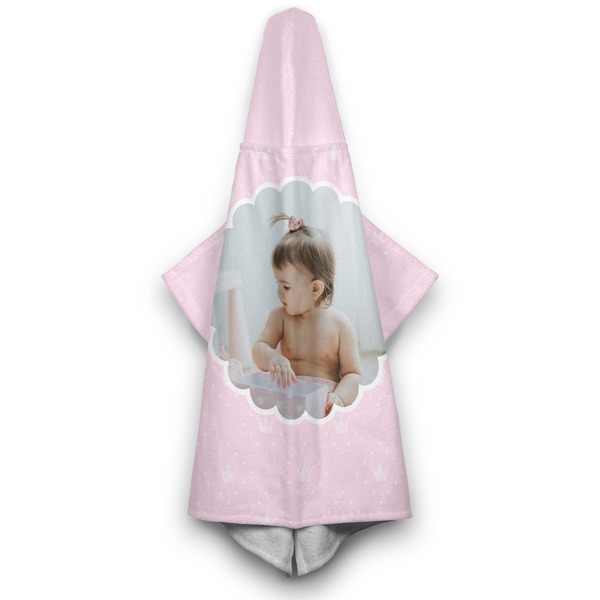 Baby Girl Photo Hooded Towel - Hanging