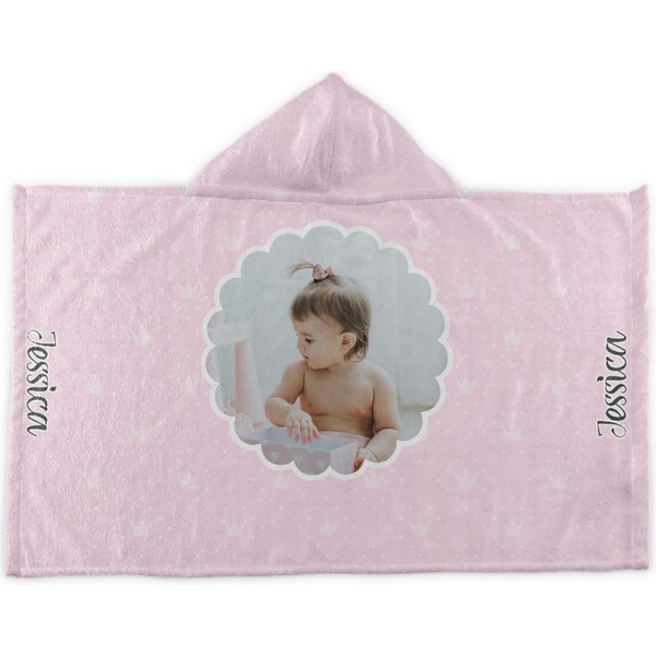 Custom Baby Girl Photo Kids Hooded Towel (Personalized)