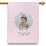 Baby Girl Photo 28" House Flag - Double Sided