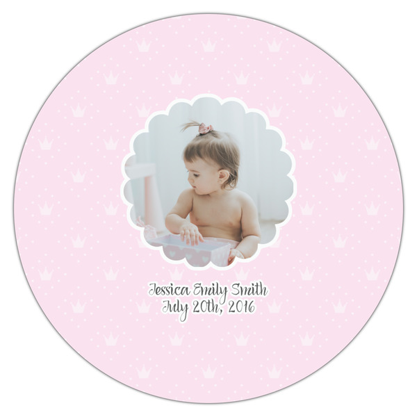 Baby Girl Photo Icing Circle - Large - Single