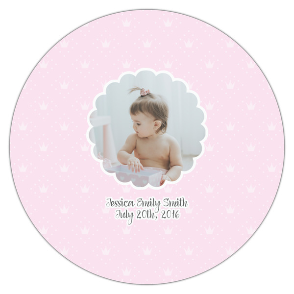 Baby Girl Photo Icing Circle - Medium - Single