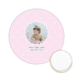 Baby Girl Photo Printed Cookie Topper - 2.15"