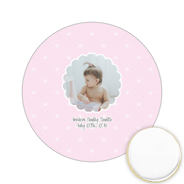 Custom Baby Girl Photo Printed Cookie Topper - 2.15"