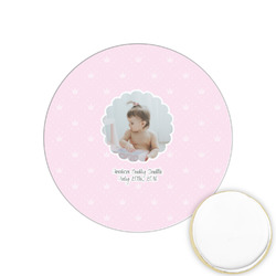 Baby Girl Photo Printed Cookie Topper - 1.25"