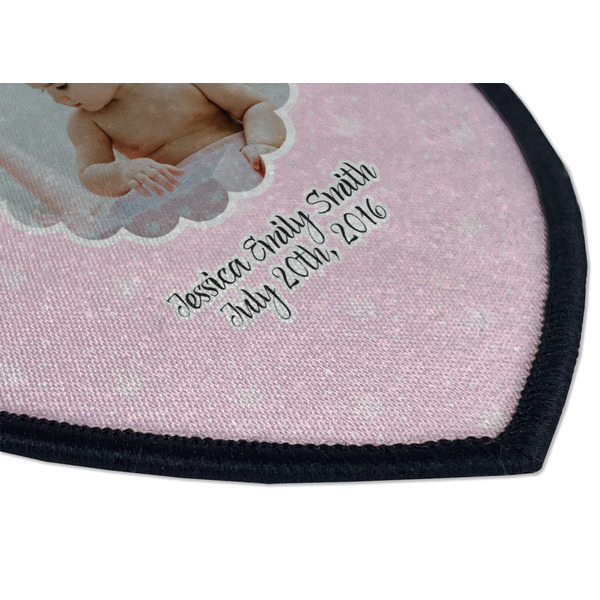 Baby Girl Photo Iron on Shield 3 Detail