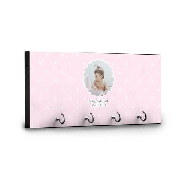 Baby Girl Photo Key Hanger - Front View with Hooks