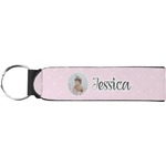 Baby Girl Photo Neoprene Keychain Fob (Personalized)