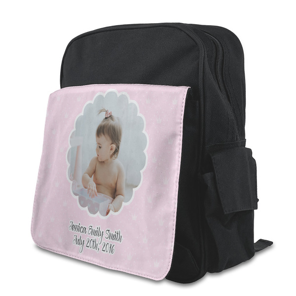 Baby Girl Photo Kid's Backpack - Alt View (side view)