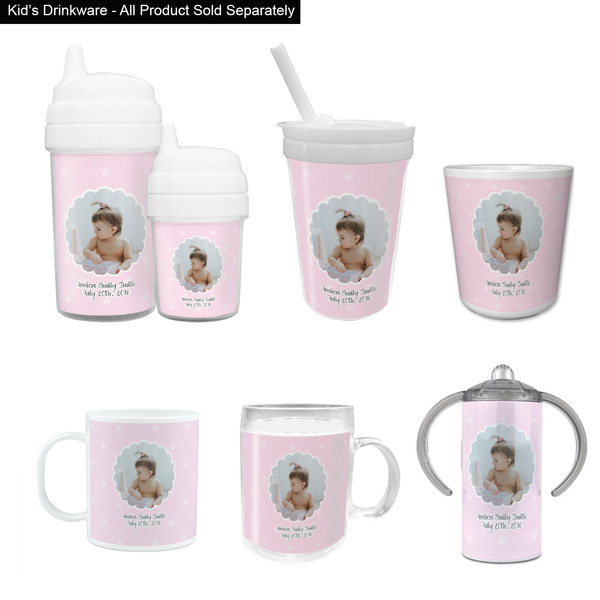 Baby Girl Photo Kid's Drinkware - Customized & Personalized